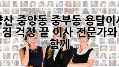 양산 중앙동, 중부동 용달이사: 짐 걱정 끝! 이사 전문가와 함께😊